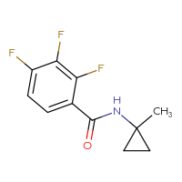 Chemical structure of 2,3,4-trifluoro-N-(1-methylcyclopropyl)benzamide - CSSB01993726617