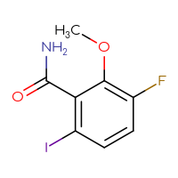Chemical structure of 3-fluoro-6-iodo-2-methoxybenzamide - CSSB00020838070