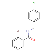 Chemical structure of 2-bromo-N-[(4-chlorophenyl)methyl]benzamide - CSSB00000383169