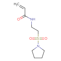 Chemical structure of N-[2-(pyrrolidine-1-sulfonyl)ethyl]prop-2-enamide - CSSB00116489435