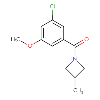 Chemical structure of 1-(3-chloro-5-methoxybenzoyl)-3-methylazetidine - CSSB00080518121