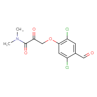 Chemical structure of 3-(2,5-dichloro-4-formylphenoxy)-N,N-dimethyl-2-oxopropanamide - CSSB21331794597