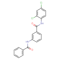Chemical structure of 3-benzamido-N-(2,4-dichlorophenyl)benzamide - CSSB00132526168