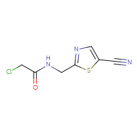 Chemical structure of 2-chloro-N-[(5-cyano-1,3-thiazol-2-yl)methyl]acetamide - CSSB15002318905