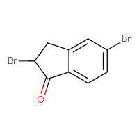 Chemical structure of 2,5-dibromo-2,3-dihydro-1H-inden-1-one - CSSB00010237251