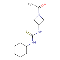 Chemical structure of 3-(1-acetylazetidin-3-yl)-1-cyclohexylthiourea - CSSB00115528355