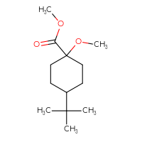 Chemical structure of methyl 4-tert-butyl-1-methoxycyclohexane-1-carboxylate - CSSB14962341367