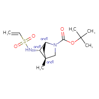 Chemical structure of rac-tert-butyl (1R,4R,5S)-5-ethenesulfonamido-4-methyl-2-azabicyclo[2.1.1]hexane-2-carboxylate - CSMB09891895695