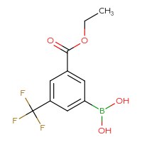 Chemical structure of [3-(ethoxycarbonyl)-5-(trifluoromethyl)phenyl]boronic acid - CSSB02526950572