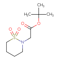 Chemical structure of tert-butyl 2-(1,1-dioxo-1λ⁶,2-thiazinan-2-yl)acetate - CSMB00017618164