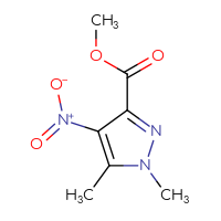 Chemical structure of methyl 1,5-dimethyl-4-nitro-1H-pyrazole-3-carboxylate - CSSB00010876034