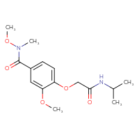 Chemical structure of N,3-dimethoxy-N-methyl-4-{[(propan-2-yl)carbamoyl]methoxy}benzamide - CSSB02098074026