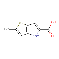Chemical structure of 2-methyl-4H-thieno[3,2-b]pyrrole-5-carboxylic acid - CSSB00000087852