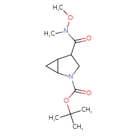 Chemical structure of tert-butyl 4-[methoxy(methyl)carbamoyl]-2-azabicyclo[3.1.0]hexane-2-carboxylate - CSSB00114090111