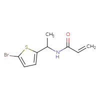 Chemical structure of N-[1-(5-bromothiophen-2-yl)ethyl]prop-2-enamide - CSSB01914680772