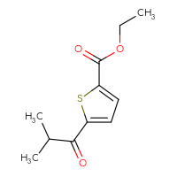 Chemical structure of ethyl 5-(2-methylpropanoyl)thiophene-2-carboxylate - CSSB00011085273