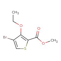 Chemical structure of methyl 4-bromo-3-ethoxythiophene-2-carboxylate - CSSB00010885514