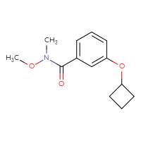 Chemical structure of 3-cyclobutoxy-N-methoxy-N-methylbenzamide - CSSB06856222530