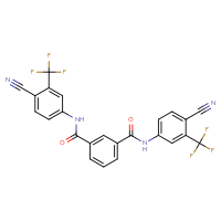 Chemical structure of N1,N3-bis[4-cyano-3-(trifluoromethyl)phenyl]benzene-1,3-dicarboxamide - CSSB00160522156