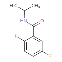 Chemical structure of 5-fluoro-2-iodo-N-(propan-2-yl)benzamide - CSSB00020778990