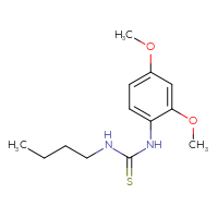 Chemical structure of 3-butyl-1-(2,4-dimethoxyphenyl)thiourea - CSSB00000386518