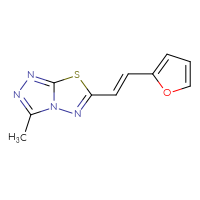 Chemical structure of 6-[(1E)-2-(furan-2-yl)ethenyl]-3-methyl-[1,2,4]triazolo[3,4-b][1,3,4]thiadiazole - CSSB00052201252