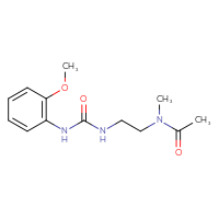 Chemical structure of N-(2-{[(2-methoxyphenyl)carbamoyl]amino}ethyl)-N-methylacetamide - CSSB20992961098