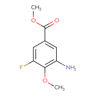 Chemical structure of methyl 3-amino-5-fluoro-4-methoxybenzoate - CSSB00011794240