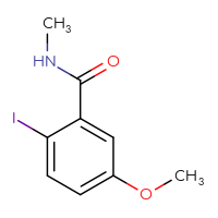 Chemical structure of 2-iodo-5-methoxy-N-methylbenzamide - CSSB00010075564