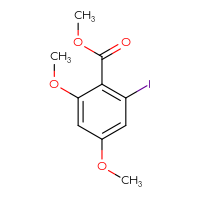 Chemical structure of methyl 2-iodo-4,6-dimethoxybenzoate - CSSB00020641108