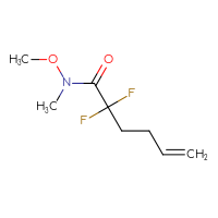 Chemical structure of 2,2-difluoro-N-methoxy-N-methylhex-5-enamide - CSSB04321774418