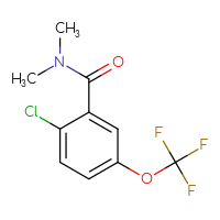 Chemical structure of 2-chloro-N,N-dimethyl-5-(trifluoromethoxy)benzamide - CSSB12140936434