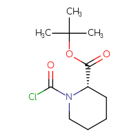 Chemical structure of tert-butyl (2S)-1-(carbonochloridoyl)piperidine-2-carboxylate - CSSB06368641703