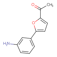 Chemical structure of 1-[5-(3-aminophenyl)furan-2-yl]ethan-1-one - CSSB00102729871