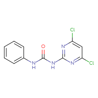 Chemical structure of 3-(4,6-dichloropyrimidin-2-yl)-1-phenylurea - CSSB00025737354