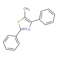 Chemical structure of 5-methyl-2,4-diphenyl-1,3-thiazole - CSSB00000486651