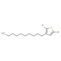 Chemical structure of 2,5-dibromo-3-decylthiophene - CSSB00000043505