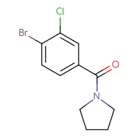 Chemical structure of 1-(4-bromo-3-chlorobenzoyl)pyrrolidine - CSSB00012840290