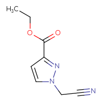 Chemical structure of ethyl 1-(cyanomethyl)-1H-pyrazole-3-carboxylate - CSSB00000118708