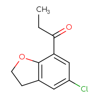 Chemical structure of 1-(5-chloro-2,3-dihydro-1-benzofuran-7-yl)propan-1-one - CSSB00013362133