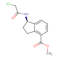 Chemical structure of methyl (1R)-1-(2-chloroacetamido)-2,3-dihydro-1H-indene-4-carboxylate - CSSB21332082108
