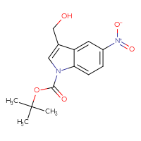 Chemical structure of tert-butyl 3-(hydroxymethyl)-5-nitro-1H-indole-1-carboxylate - CSSB00010163187