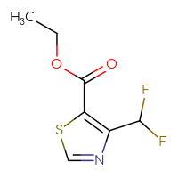 Chemical structure of ethyl 4-(difluoromethyl)-1,3-thiazole-5-carboxylate - CSSB00025710042