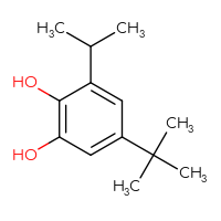 Chemical structure of 5-tert-butyl-3-(propan-2-yl)benzene-1,2-diol - CSSB00025706924