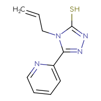 Chemical structure of 4-(prop-2-en-1-yl)-5-(pyridin-2-yl)-4H-1,2,4-triazole-3-thiol - CSSB00000041132