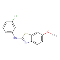 Chemical structure of N-(3-chlorophenyl)-6-methoxy-1,3-benzothiazol-2-amine - CSSB00000719808