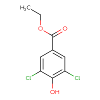 Chemical structure of ethyl 3,5-dichloro-4-hydroxybenzoate - CSSB00000172512
