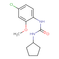 Chemical structure of 1-(4-chloro-2-methoxyphenyl)-3-cyclopentylurea - CSSB02005639239