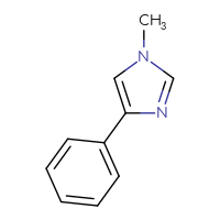 Chemical structure of 1-methyl-4-phenyl-1H-imidazole - CSSB00009840319
