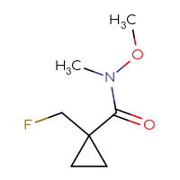 Chemical structure of 1-(fluoromethyl)-N-methoxy-N-methylcyclopropane-1-carboxamide - CSSB00114117956